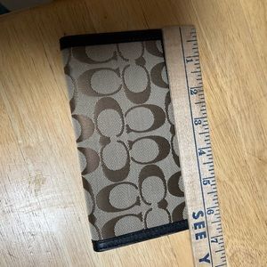 Coach signature checkbook cover